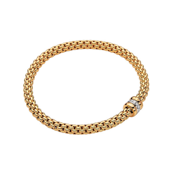 Bracelet Solo Flex'it Multi-rondelles en or jaune avec diamants, moyen