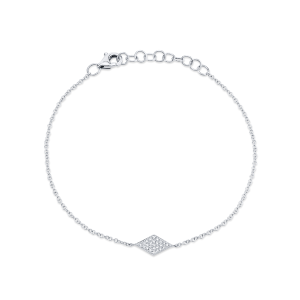 Bracelet Kate en or blanc avec pav&eacute; de diamant