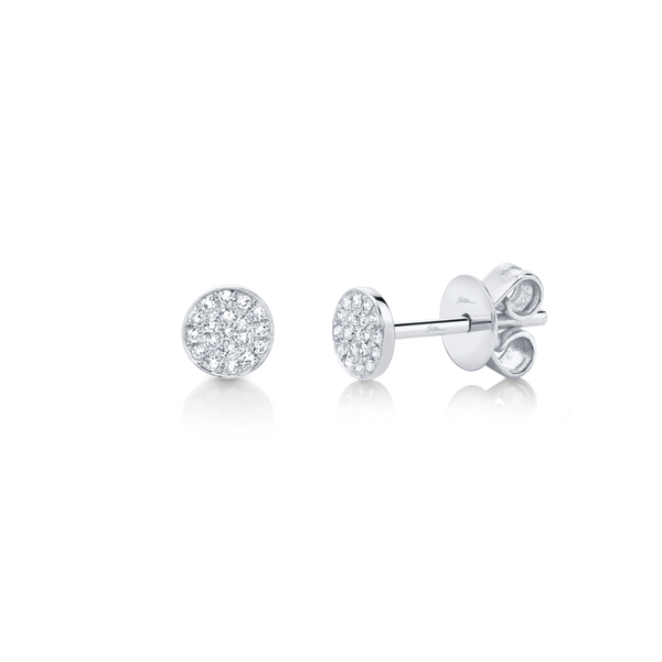 Boucles d'oreilles clous Kate en or blanc avec diamants