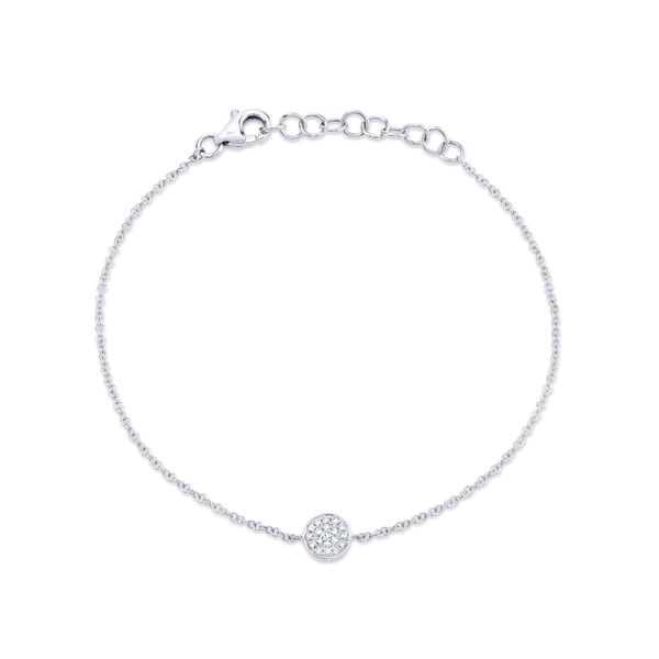 Bracelet Kate en or blanc avec pav&eacute; de diamant