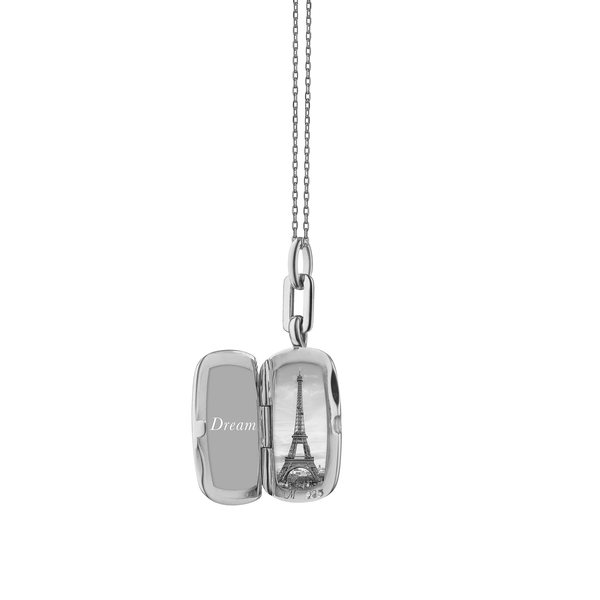 M&eacute;daillon Slim Lockets Dee en argent
