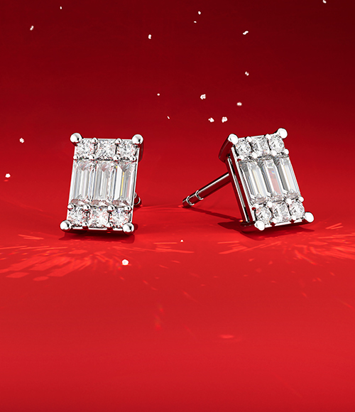 Birks Essentiels boucles d'oreilles en or blanc avec diamants