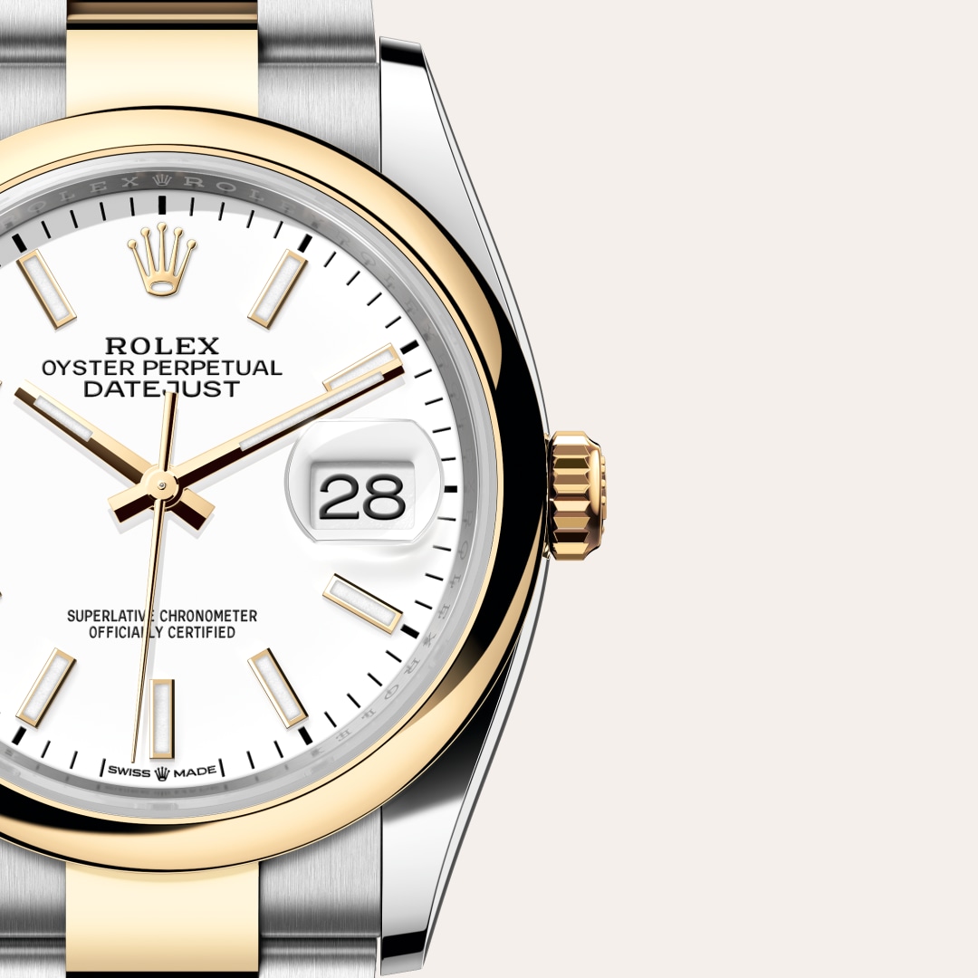 Rolex Datejust 36 in Yellow Rolesor - combination of