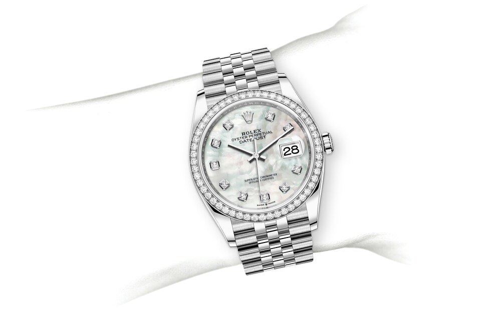 Rolex datejust 36 sale oystersteel and white gold