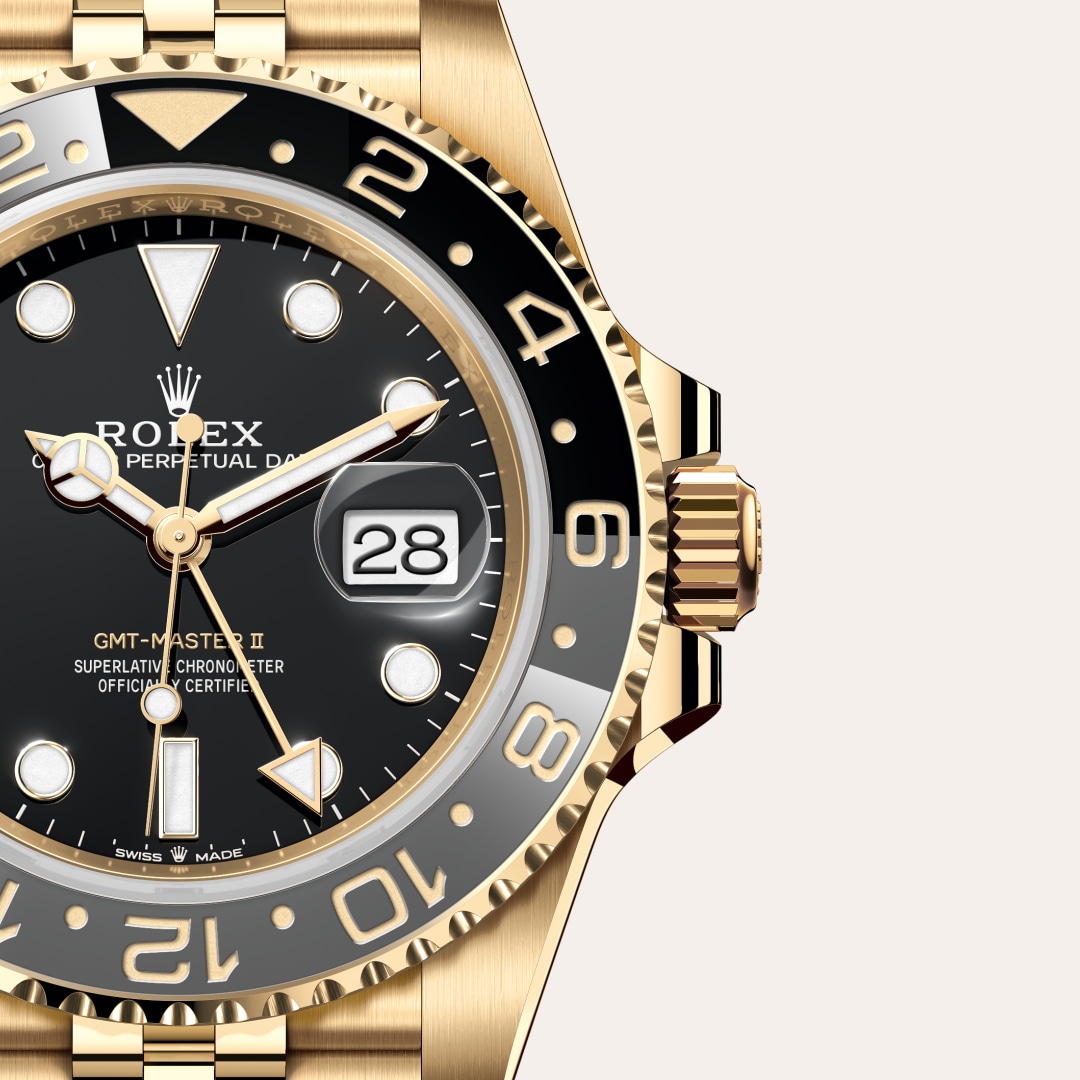 Rolex GMT-Master II in 18 ct yellow gold, M126718GRNR-0001
