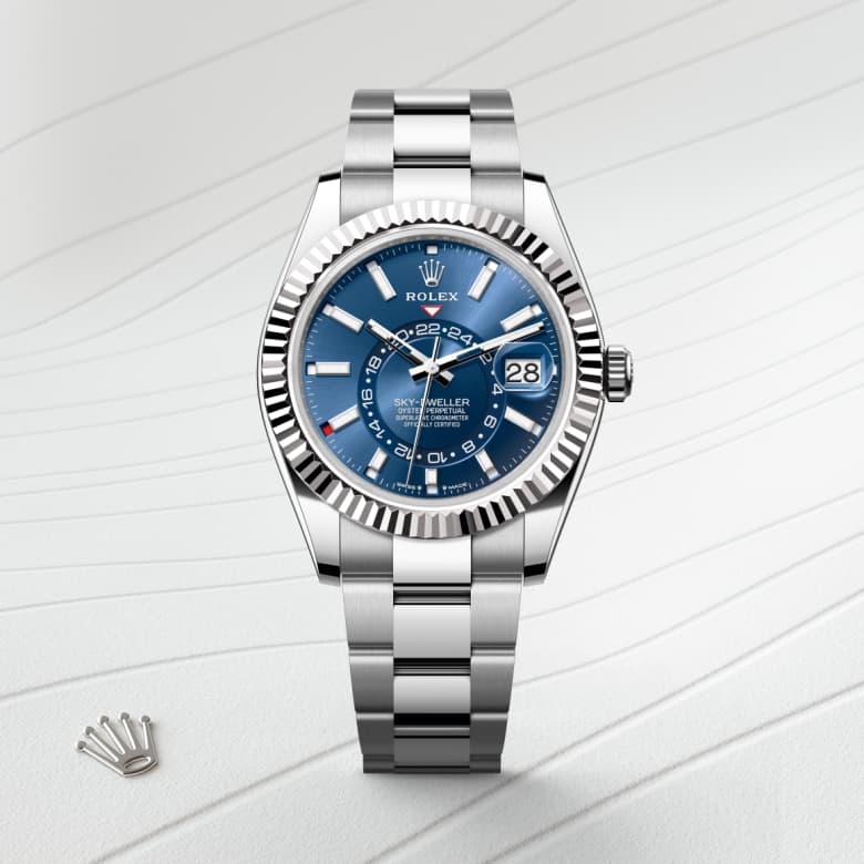 rolex Sky-Dweller en acier Oystersteel et or gris, M336934-0005 - Maison Birks