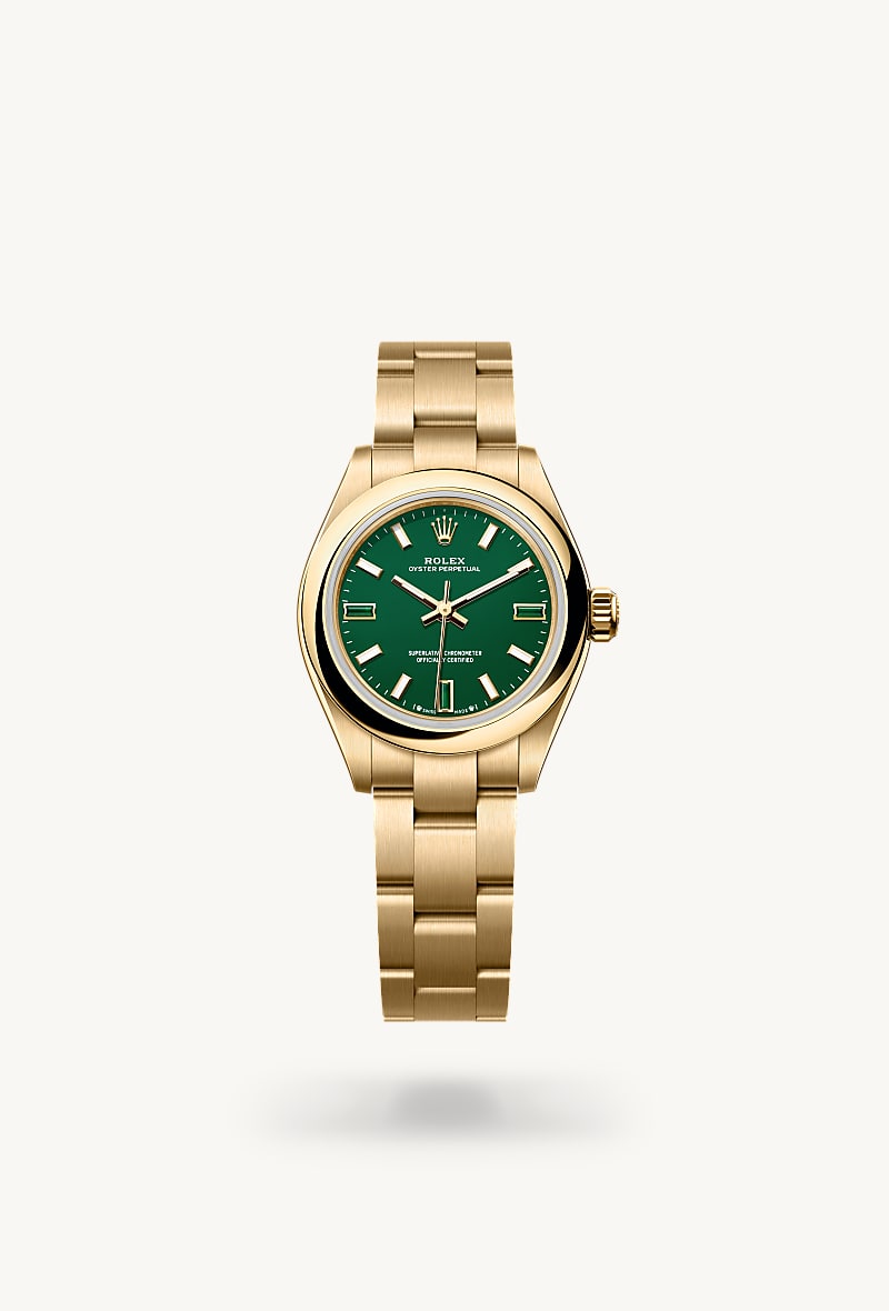 rolex Oyster Perpetual in 18 ct yellow gold, M276208-0002 - Maison Birks