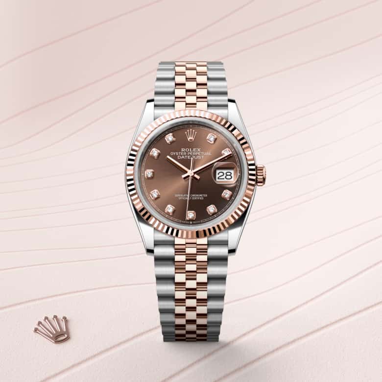 rolex Datejust in Everose Rolesor, m126231-0053 - Maison Birks