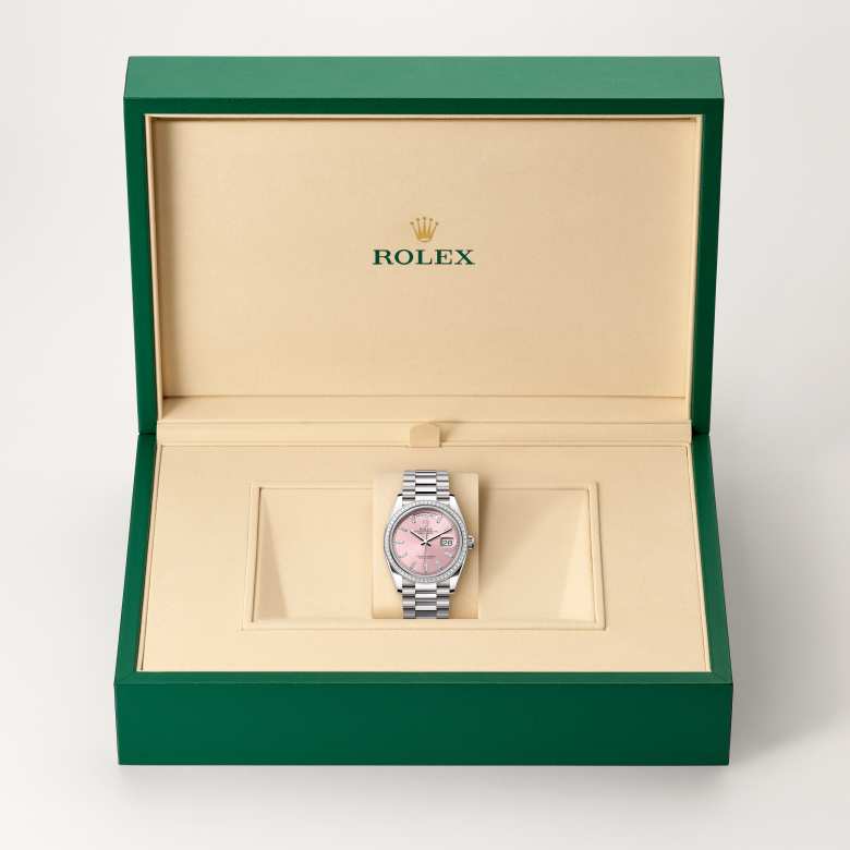 rolex Day-Date in 18 ct white gold, M128399TBR-0029 - Maison Birks