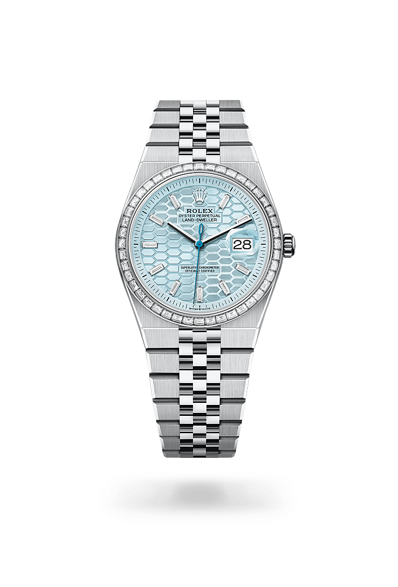 rolex Land-Dweller in Platinum and diamond, M127286TBR-0001 - Maison Birks