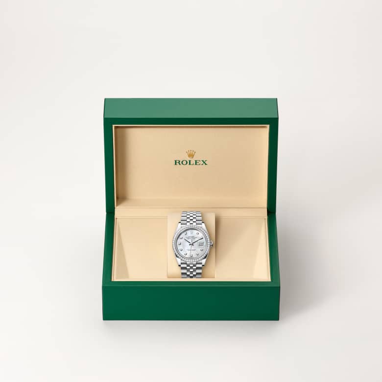 rolex Datejust in White Rolesor, M126284RBR-0011 - Maison Birks