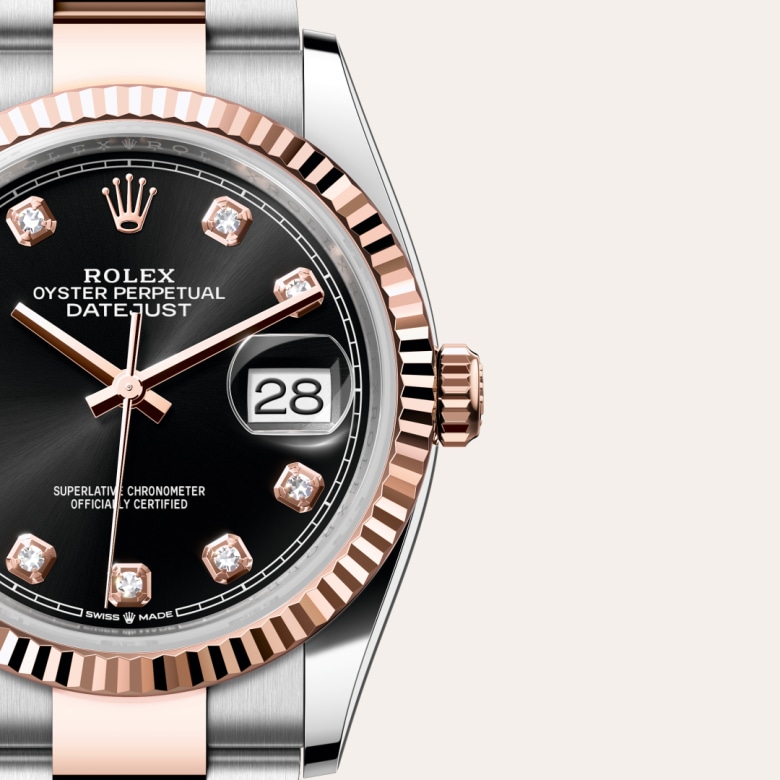 rolex Datejust in Everose Rolesor, M126231-0020 - Maison Birks