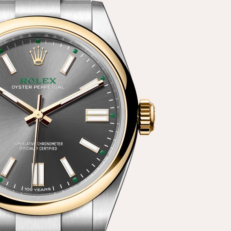 rolex Oyster Perpetual en Rolesor jaune, M134303-0001 - Maison Birks