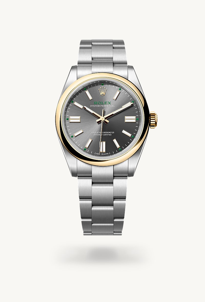 rolex Oyster Perpetual en Rolesor jaune, M134303-0001 - Maison Birks