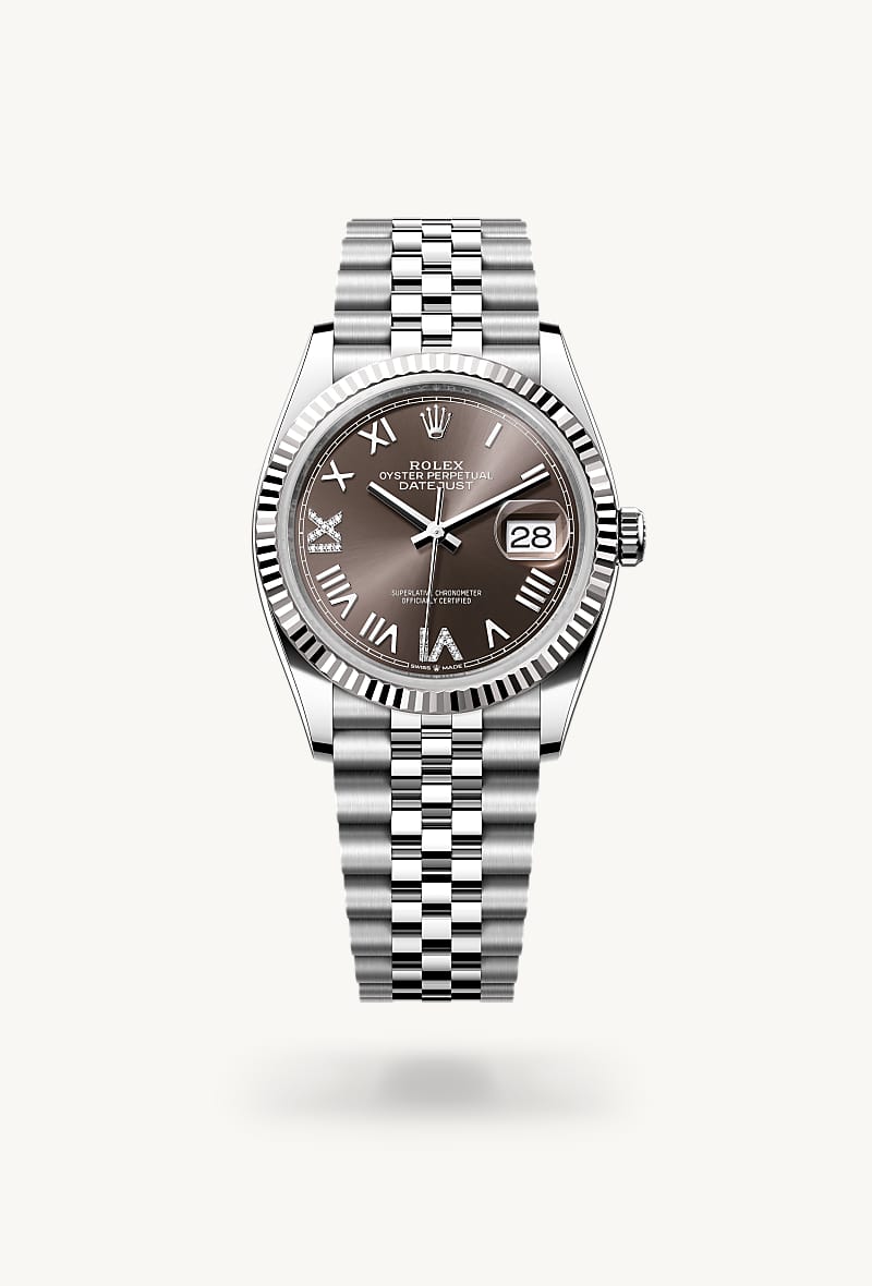 rolex Datejust in White Rolesor, M126234-0071 - Maison Birks