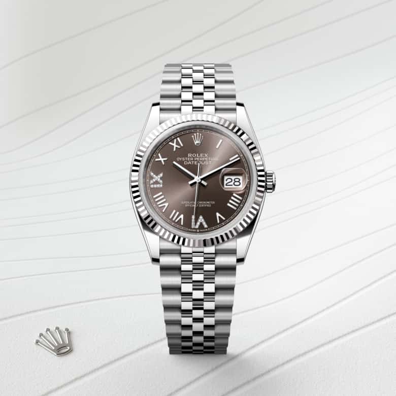 rolex Datejust in White Rolesor, M126234-0071 - Maison Birks