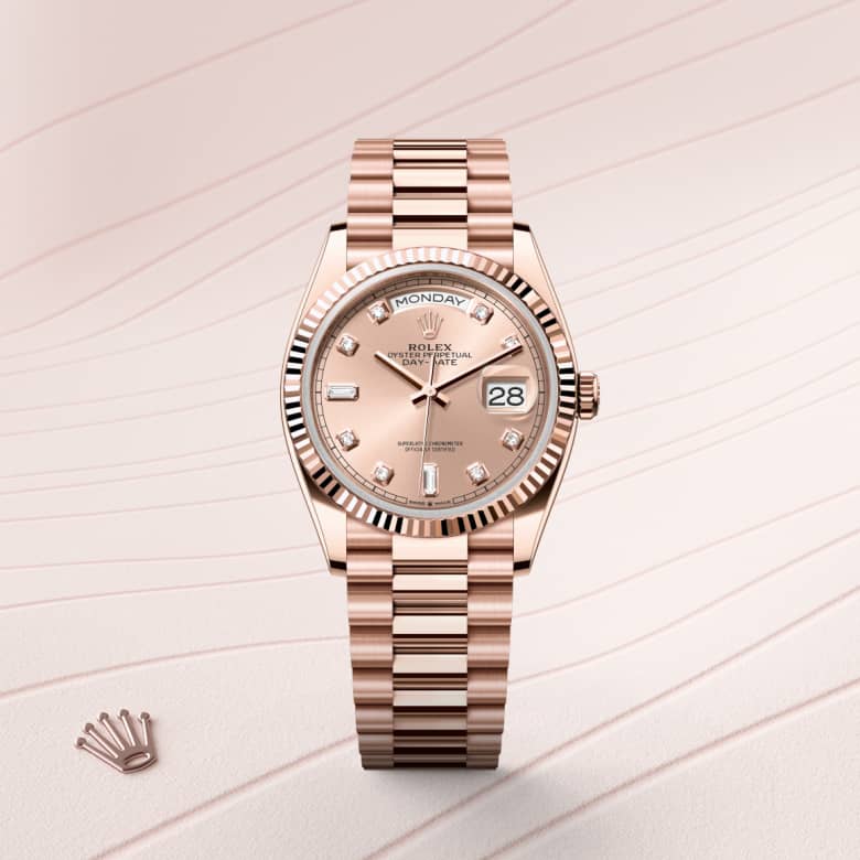 rolex Day-Date en Or Everose 18 ct, M128235-0009 - Maison Birks