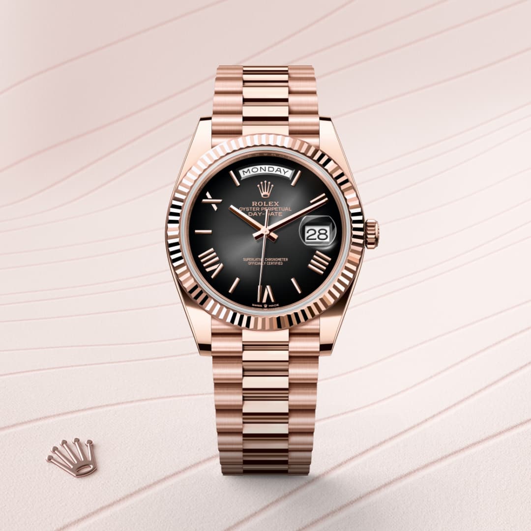 Rolex Day-Date 40 in 18 ct Everose gold, M228235-0055 | Maison Birks