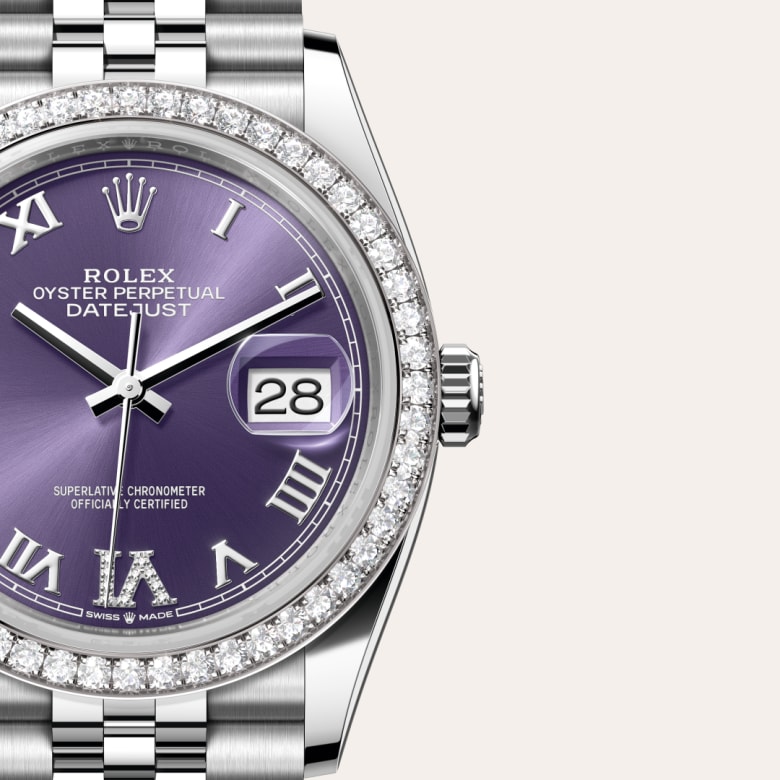 rolex Datejust en Rolesor gris, M126284RBR-0013 - Maison Birks