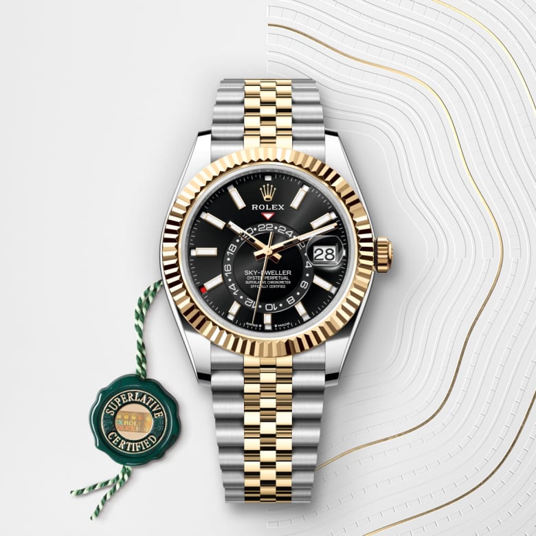 rolex Sky-Dweller en acier Oystersteel et or jaune, M336933-0004 - Maison Birks