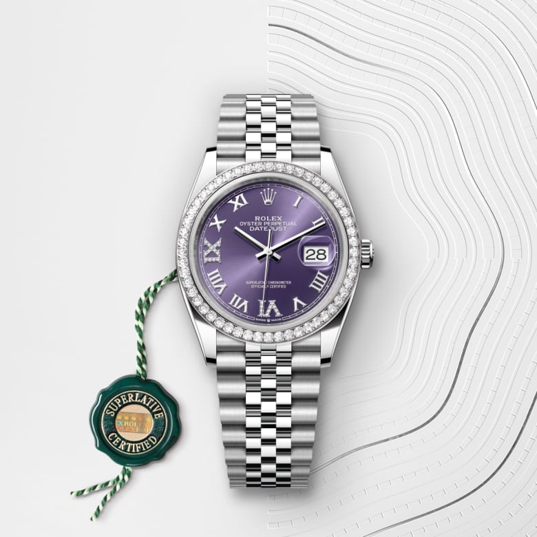 rolex Datejust en Rolesor gris, M126284RBR-0013 - Maison Birks