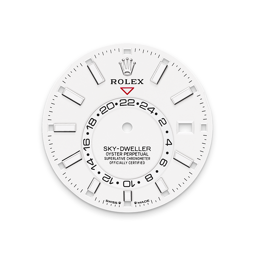 Rolex Sky Dweller in White Rolesor combination of Oystersteel and white gold M336934 0004 Maison Birks
