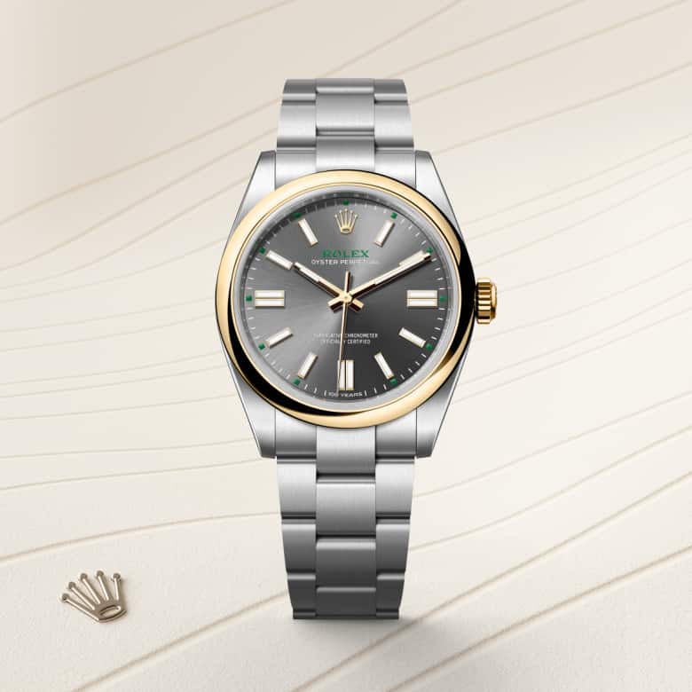 rolex Oyster Perpetual en Rolesor jaune, M134303-0001 - Maison Birks