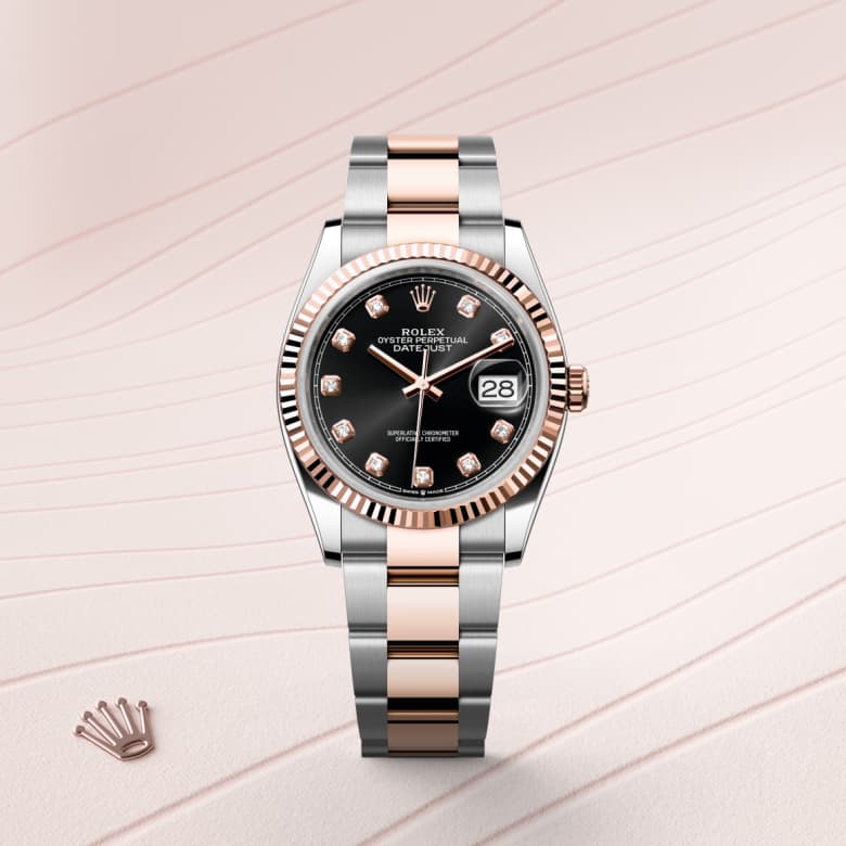 rolex Datejust in Everose Rolesor, M126231-0020 - Maison Birks