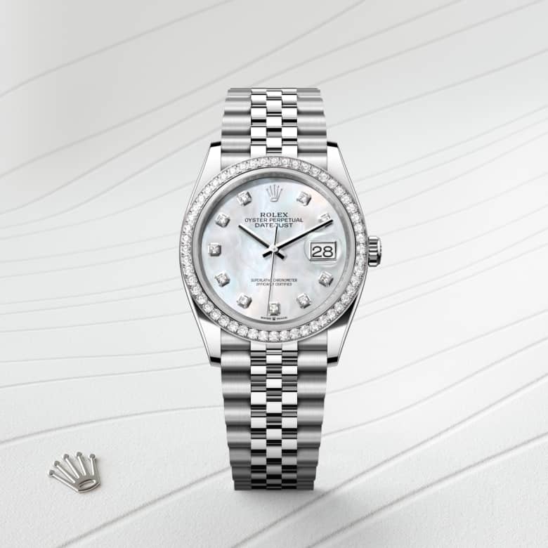 rolex Datejust en Rolesor gris, m126284RBR-0011 - Maison Birks
