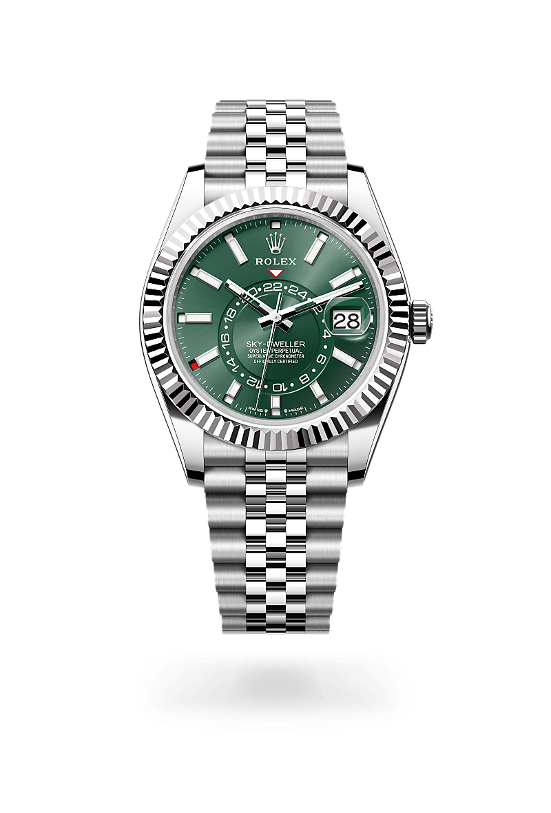 rolex Sky-Dweller en acier Oystersteel et or gris, M336934-0002 - Maison Birks