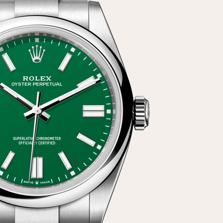 rolex Oyster Perpetual in Oystersteel, M134300-0004 - Maison Birks