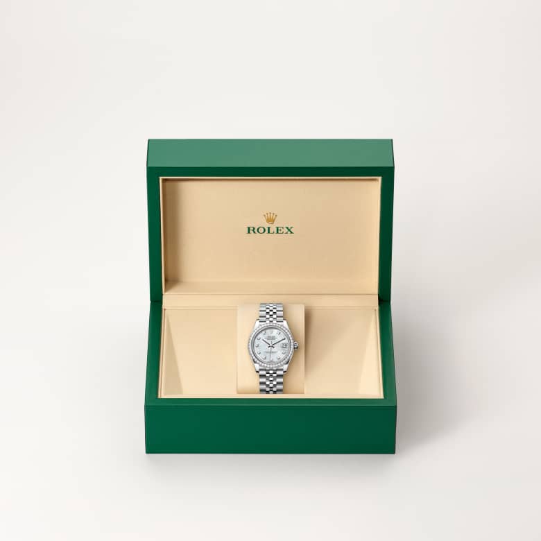 rolex Datejust in White Rolesor, M278384RBR-0008 - Maison Birks