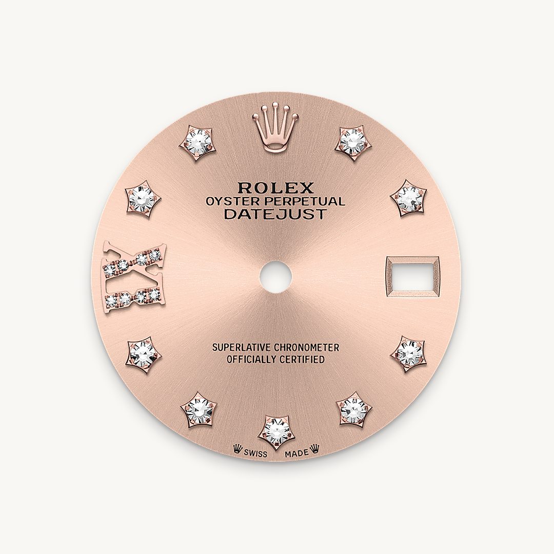 Ros&eacute;-colour dial