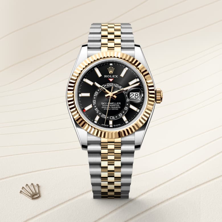 rolex Sky-Dweller en acier Oystersteel et or jaune, M336933-0004 - Maison Birks