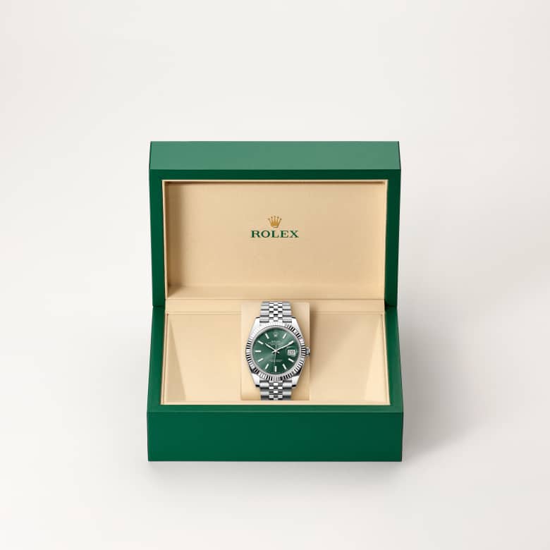 rolex Datejust in White Rolesor, M126334-0028 - Maison Birks