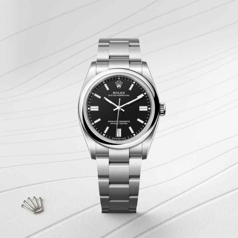 rolex Oyster Perpetual en acier Oystersteel, M126000-0014 - Maison Birks