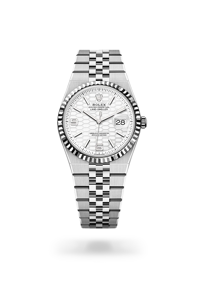 rolex Land-Dweller in White Rolesor, M127234-0001 - Maison Birks