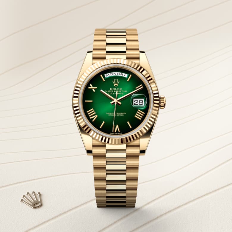 ROLEX ボックス Rolex Land-Dweller in 18 ct Everose gold, M127285TBR-0002
