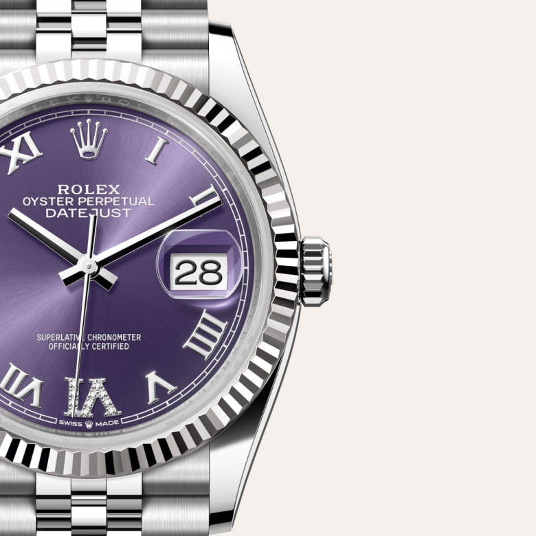rolex Datejust in White Rolesor, M126234-0021 - Maison Birks