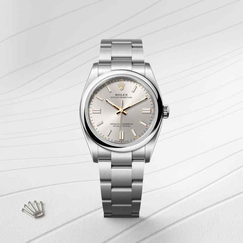 rolex Oyster Perpetual en acier Oystersteel, M126000-0001 - Maison Birks