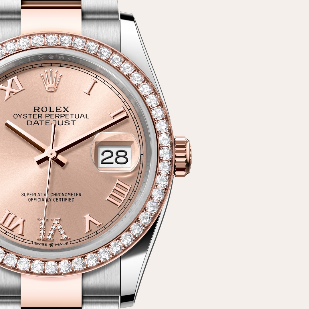 Rolex Datejust 36 in Everose Rolesor - combination of