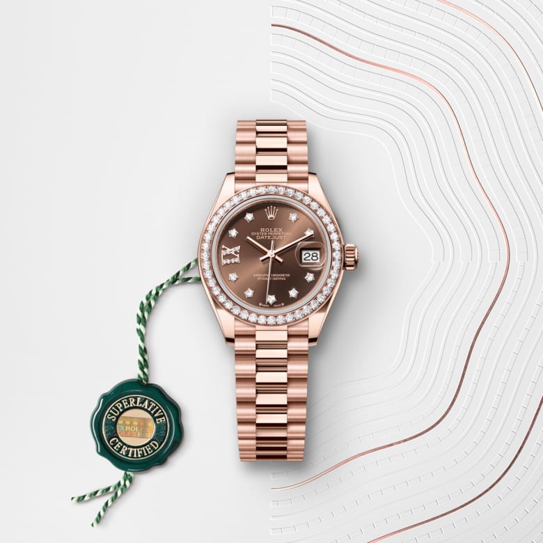 rolex Lady-Datejust en Or Everose 18 ct, M279135RBR-0001 - Maison Birks
