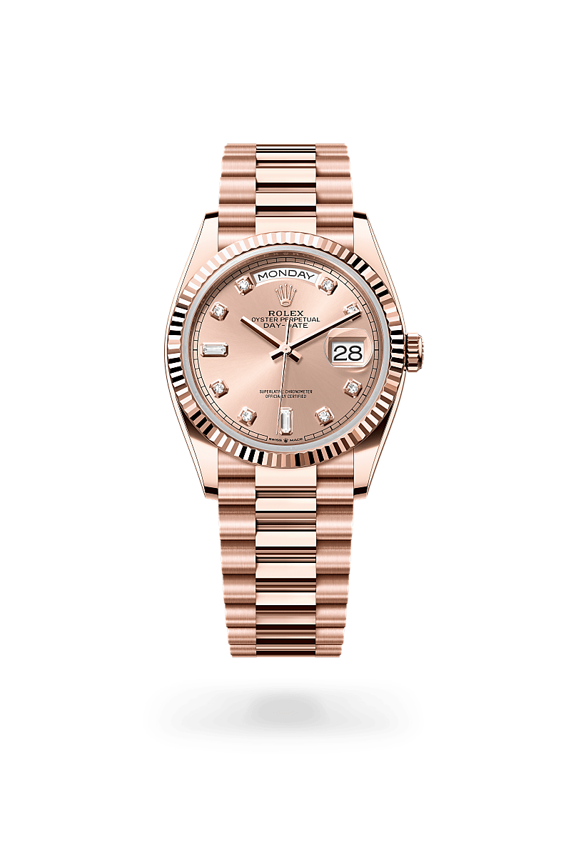 rolex Day-Date en Or Everose 18 ct, M128235-0009 - Maison Birks