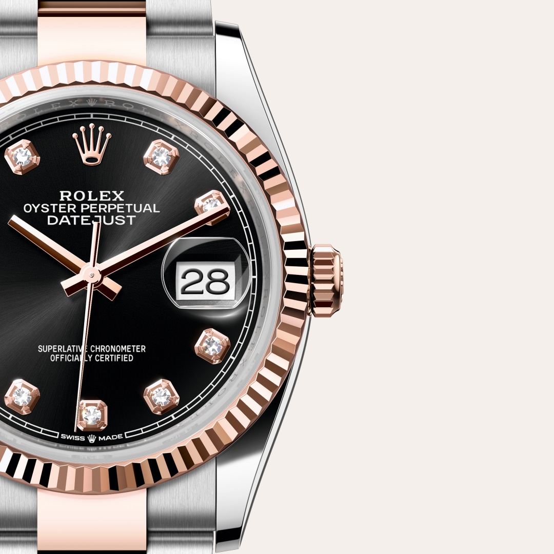 Rolex Datejust 36 in Everose Rolesor - combination of Oystersteel