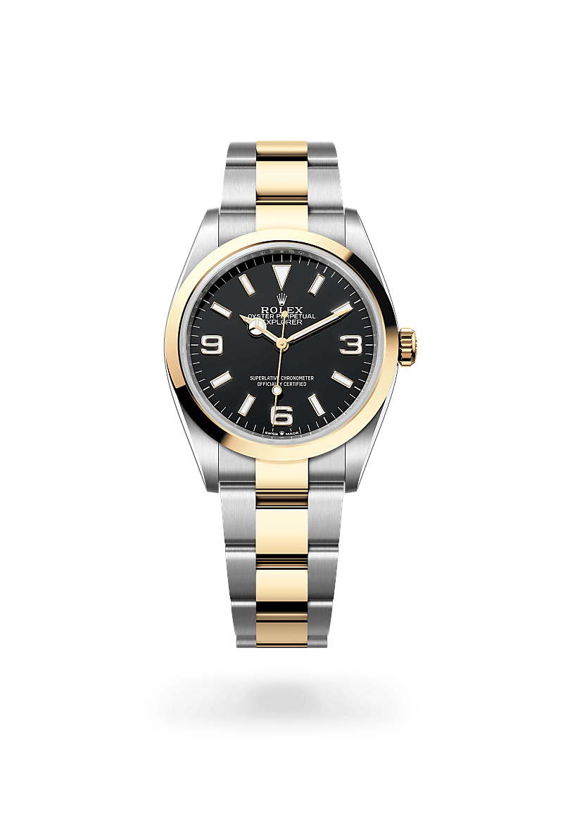 rolex Explorer en acier Oystersteel et or jaune, M124273-0001 - Maison Birks