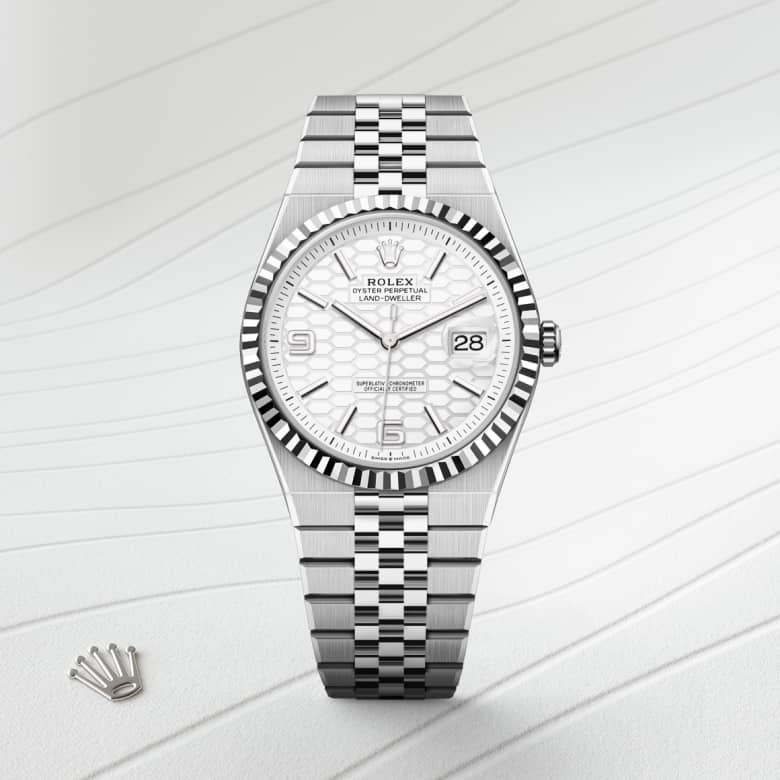 rolex Land-Dweller in White Rolesor, M127334-0001 - Maison Birks