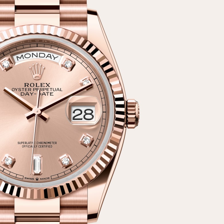 rolex Day-Date en Or Everose 18 ct, M128235-0009 - Maison Birks