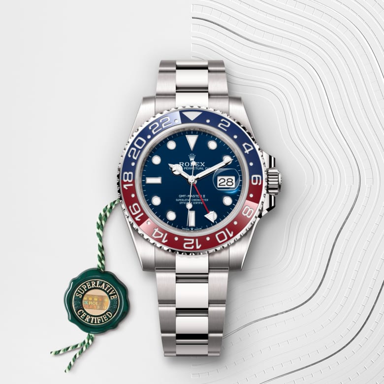 rolex GMT Master-II in 18 ct white gold, M126719BLRO-0003 - Maison Birks