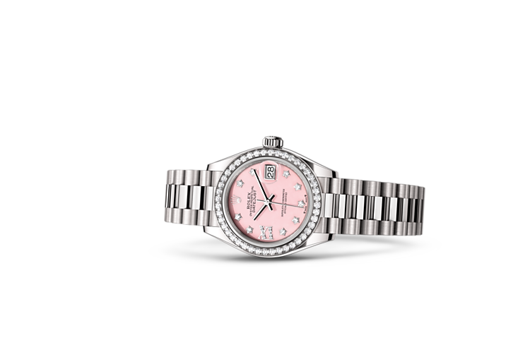 Pink rolex cheap with diamonds