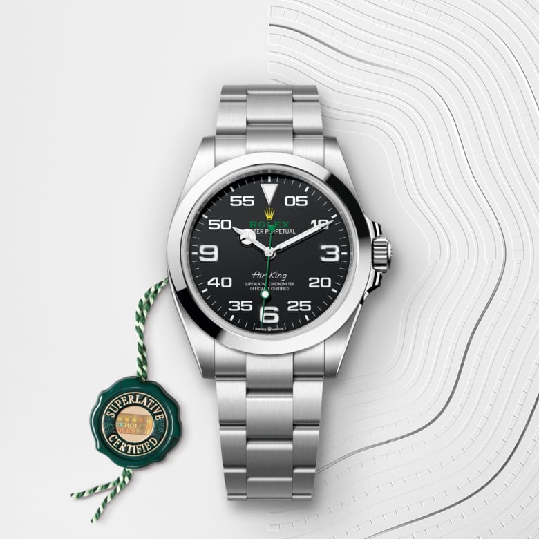 rolex Air-King in Oystersteel, M126900-0001 - Maison Birks